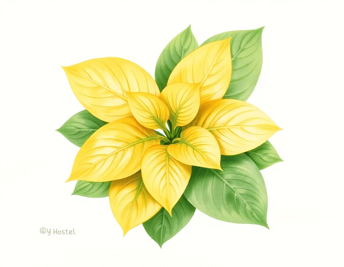 Watercolor illustration of Hosta 'Grand Canyon'