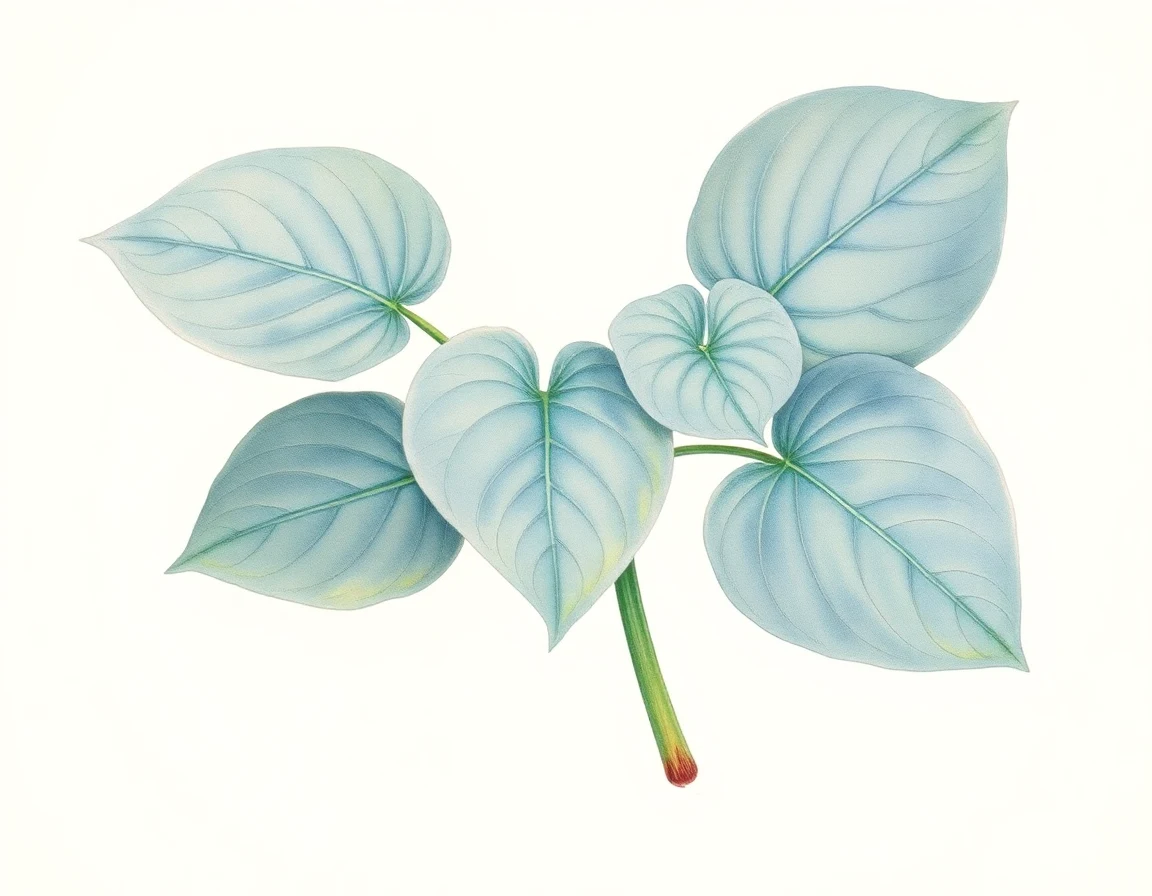 Watercolor illustration of Hosta 'Grand Forks'