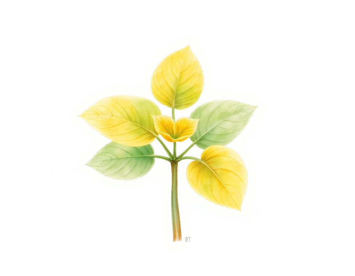 Watercolor illustration of Hosta 'Grand Gold'