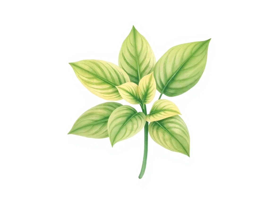 Watercolor illustration of Hosta 'Harvest Delight'