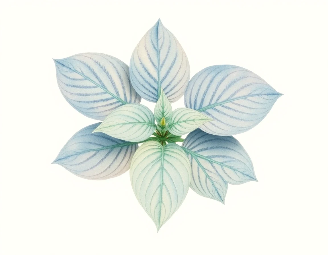 Watercolor illustration of Hosta 'Her Eyes Were Blue'