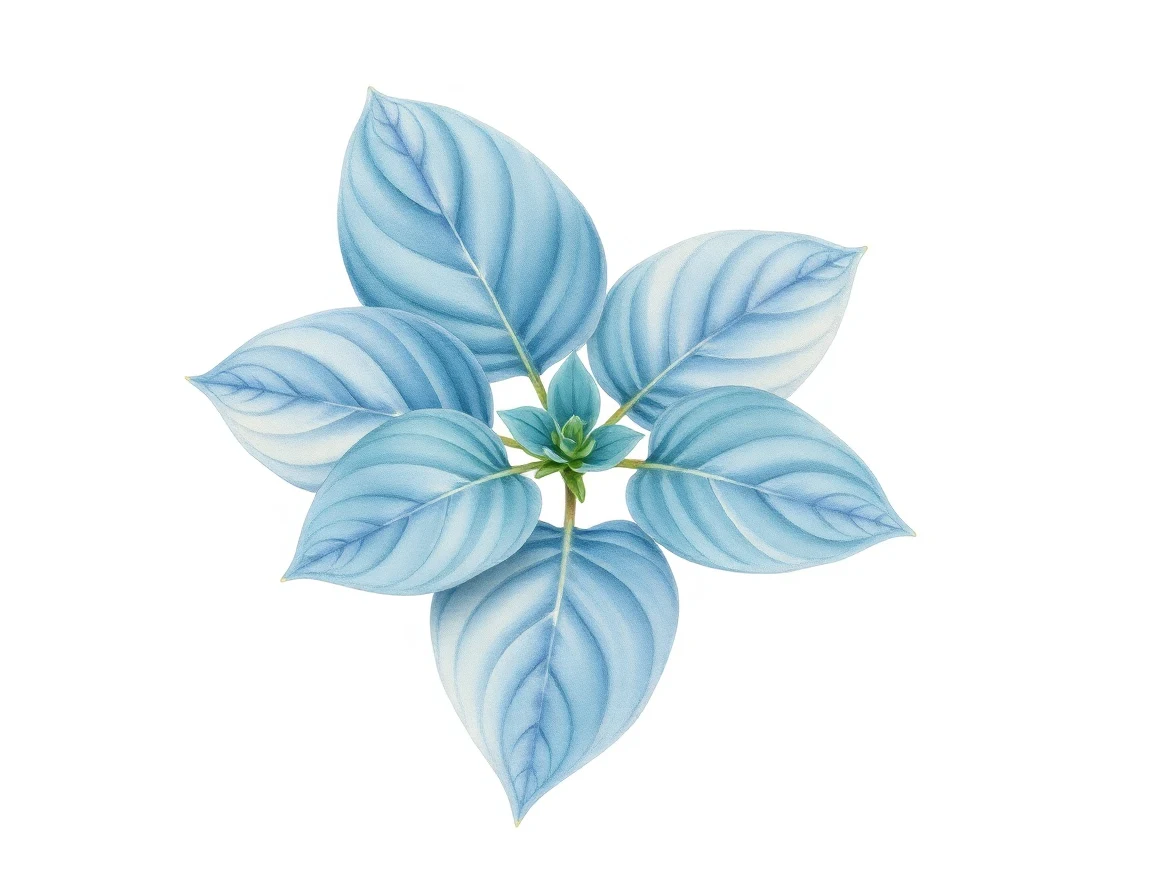 Watercolor illustration of Hosta 'Hidden Treasure'