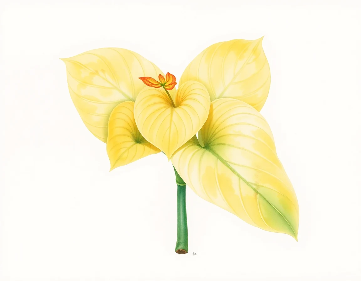Watercolor illustration of Hosta 'High Fidelity'