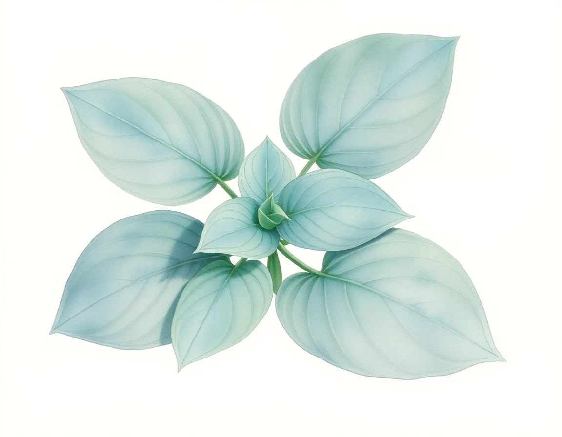 Watercolor illustration of Hosta 'High Society'