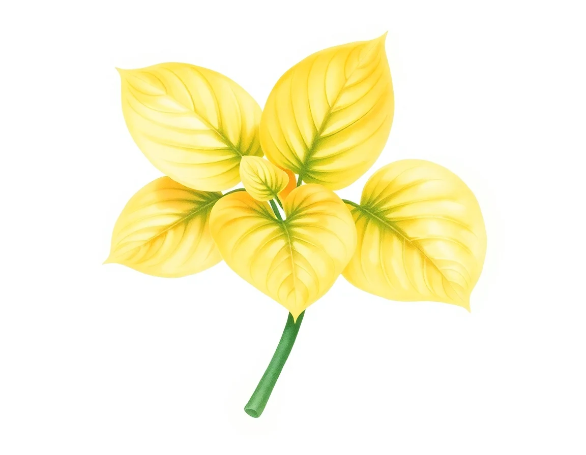 Watercolor illustration of Hosta 'Hokey Pokey'