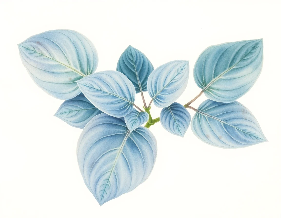 Watercolor illustration of Hosta 'Hurrah'