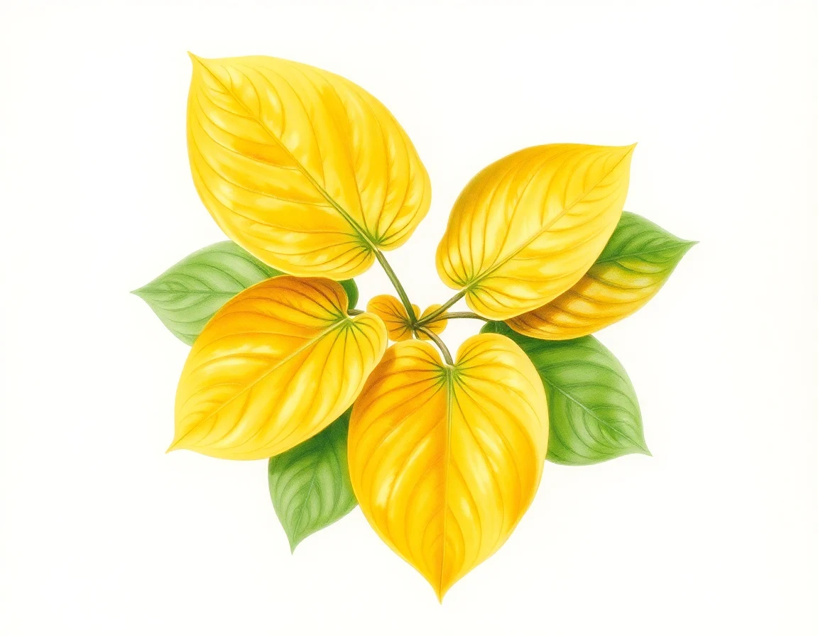 Watercolor illustration of Hosta 'Indiana Knight'