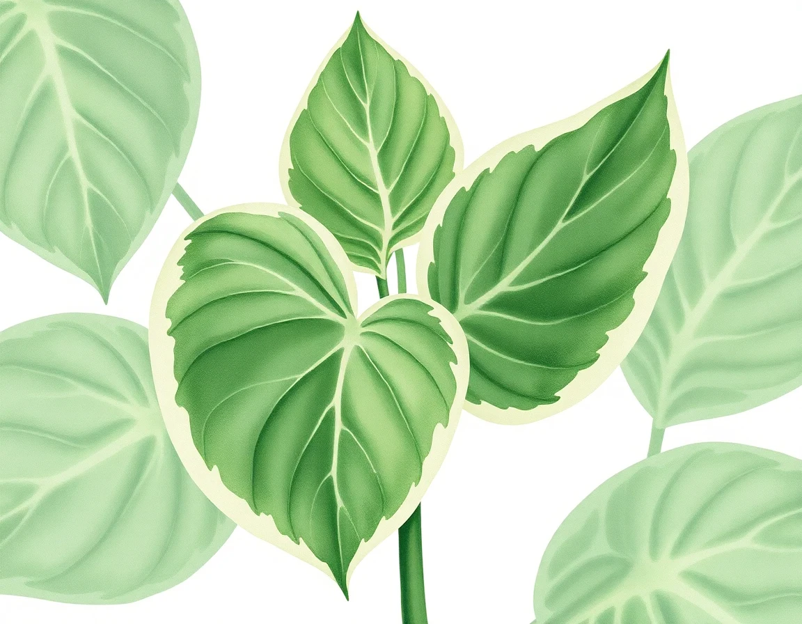 Watercolor illustration of Hosta 'Iron Gate Special'