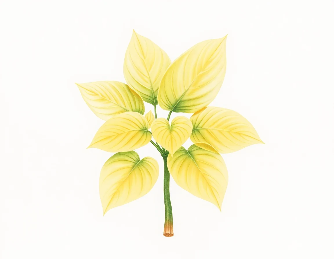 Watercolor illustration of Hosta 'Jack's Discovery'