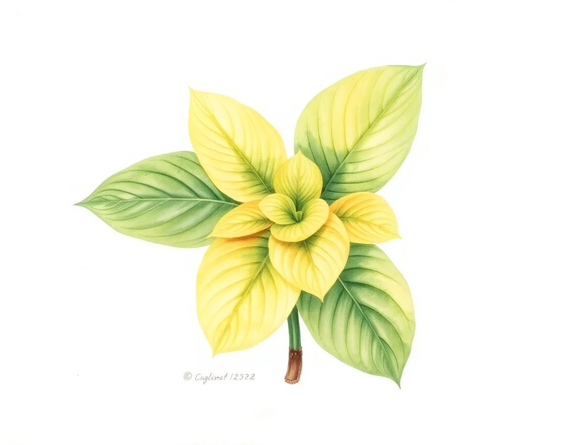 Watercolor illustration of Hosta 'Jean Ferris Ruh'