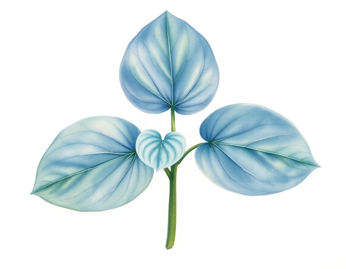 Watercolor illustration of Hosta 'Joan Altman'