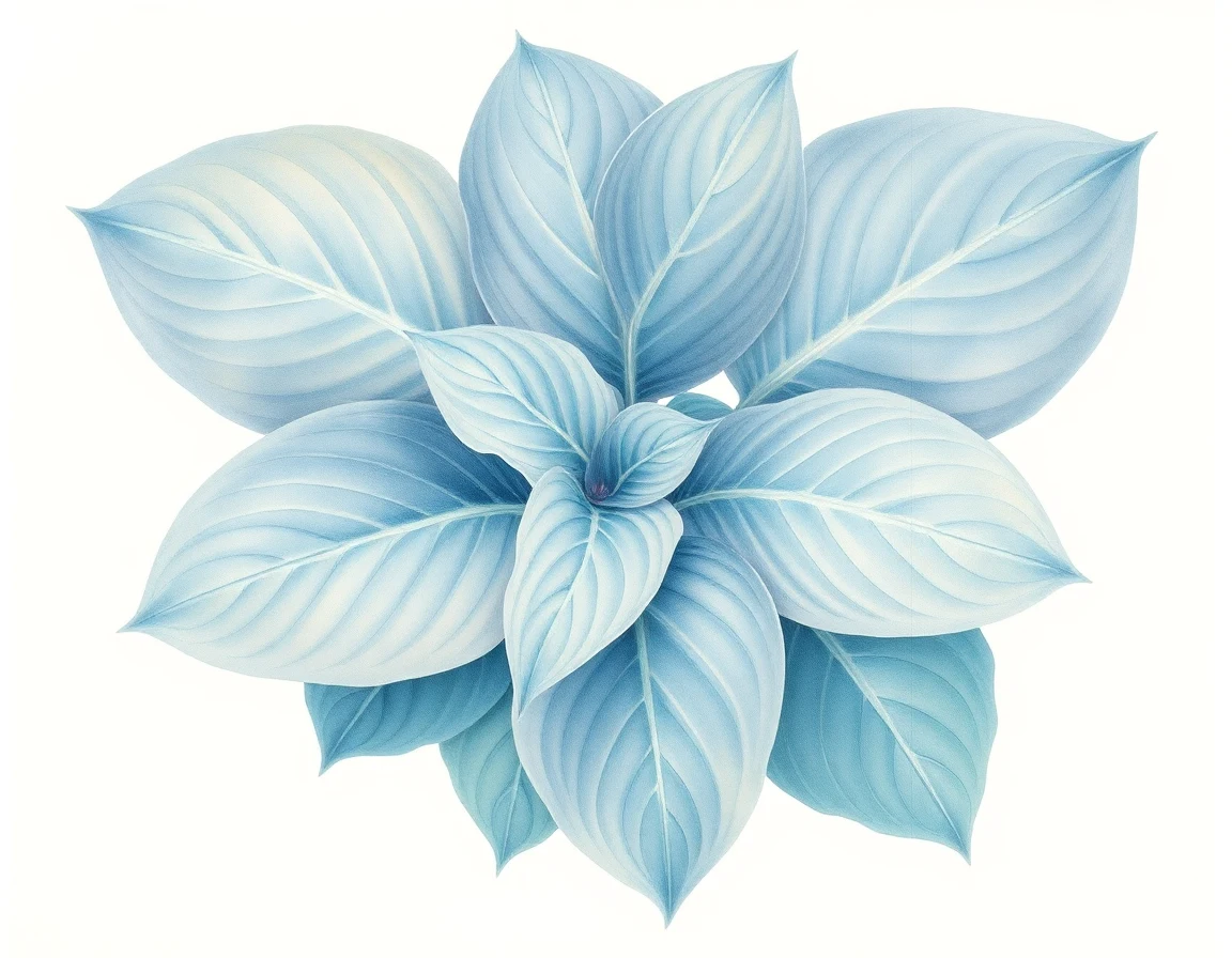 Watercolor illustration of Hosta 'Key Lime Pie'