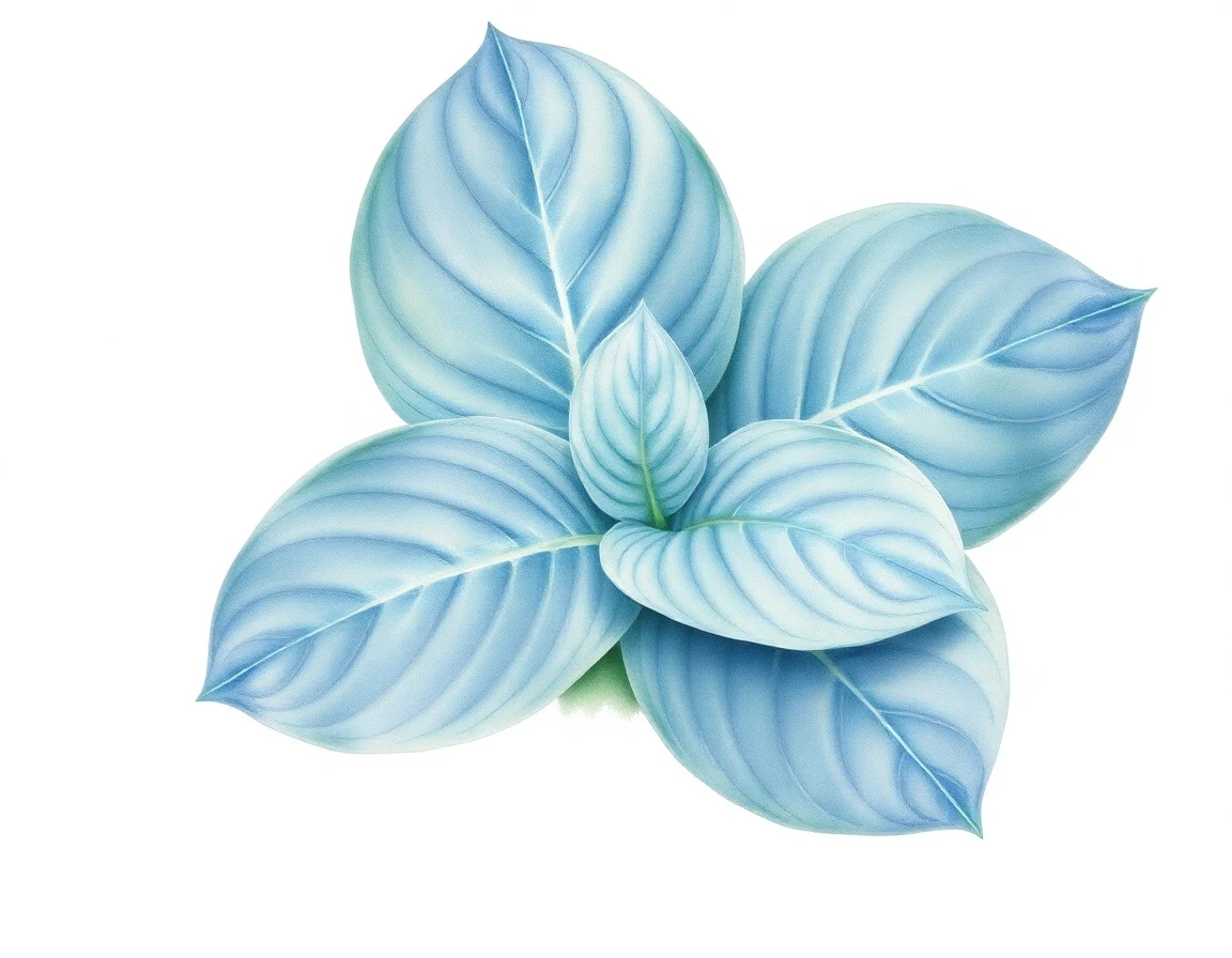 Watercolor illustration of Hosta 'Kilauea'