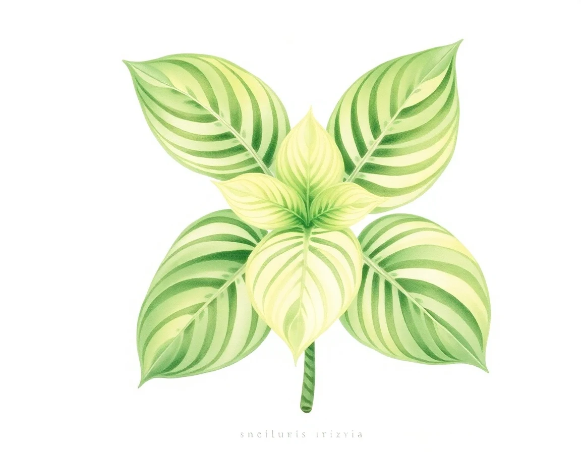 Watercolor illustration of Hosta 'King of Spades'