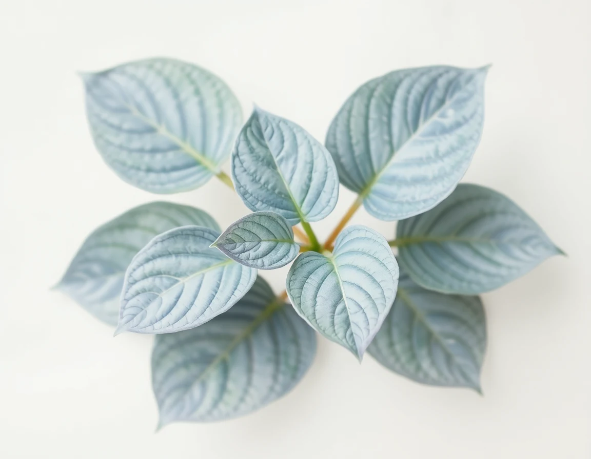 Watercolor illustration of Hosta 'Kingfisher'