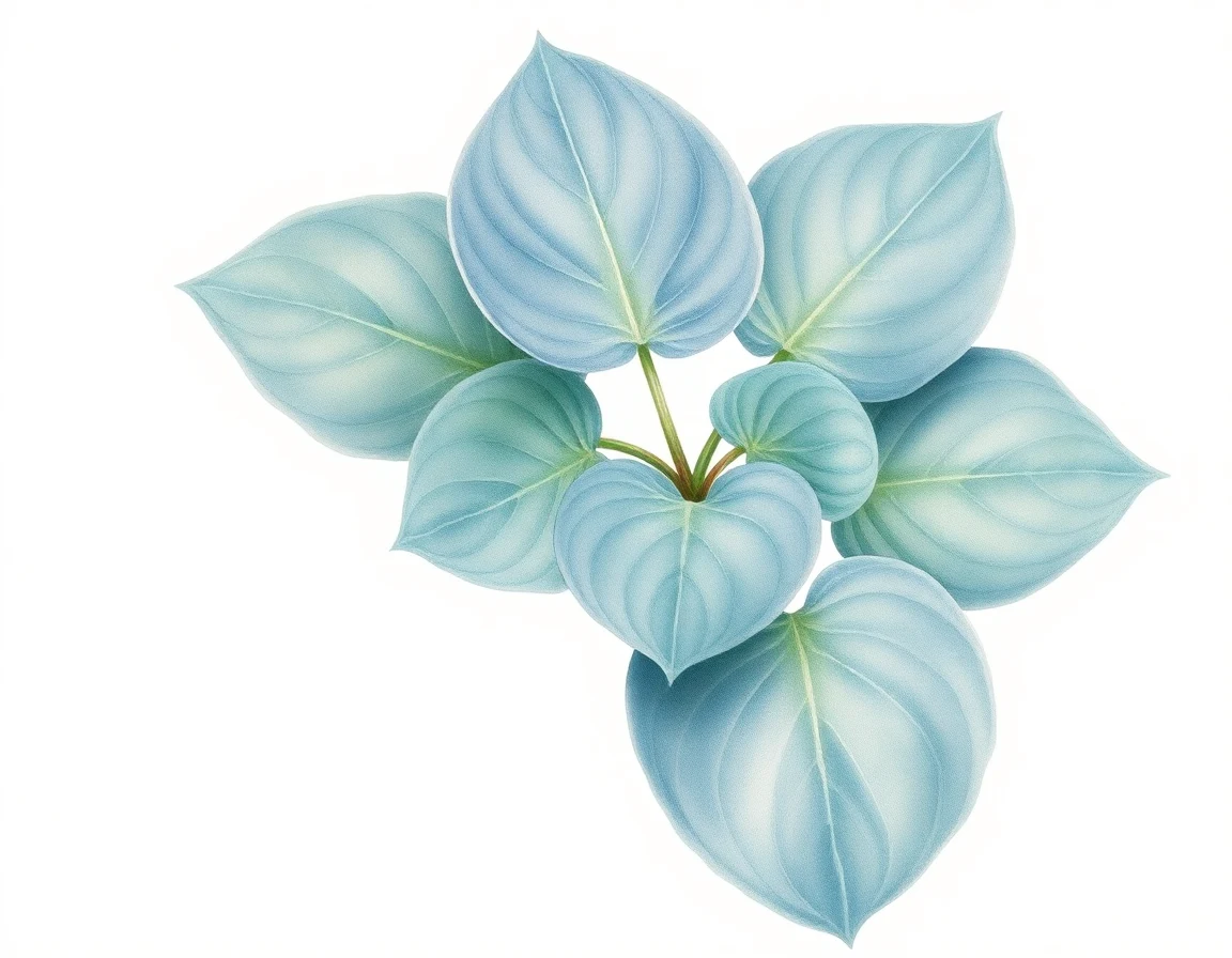 Watercolor illustration of Hosta 'Knockout'