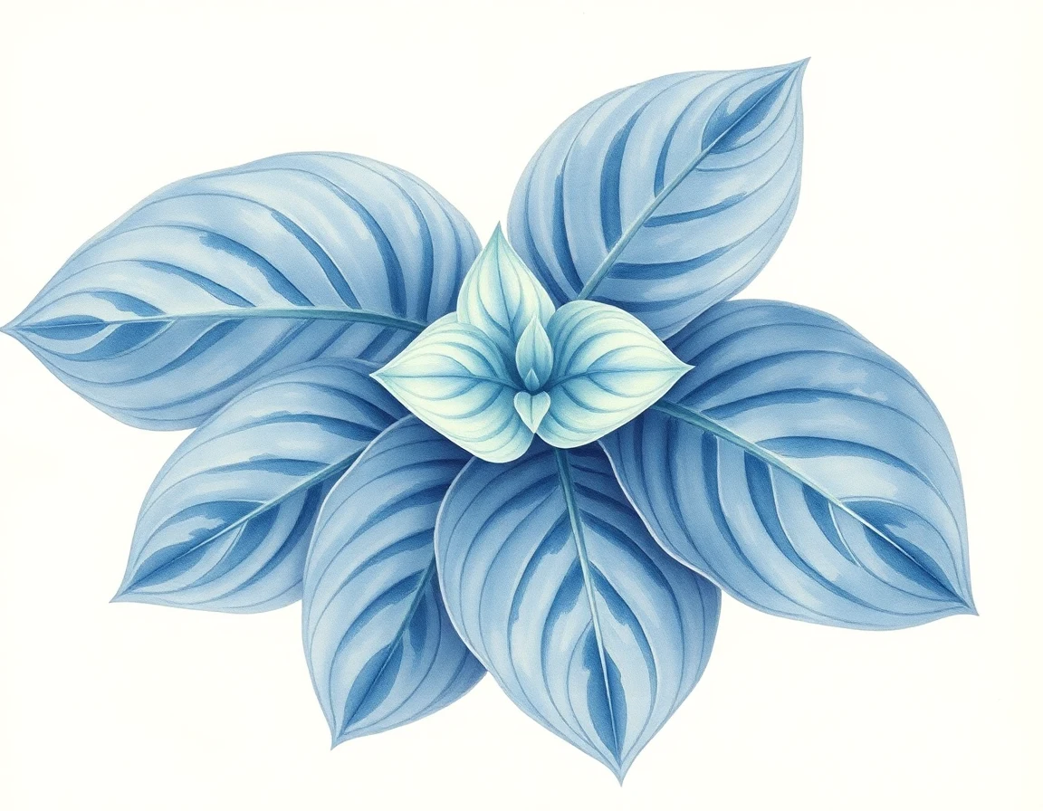 Watercolor illustration of Hosta 'Lady Amy'