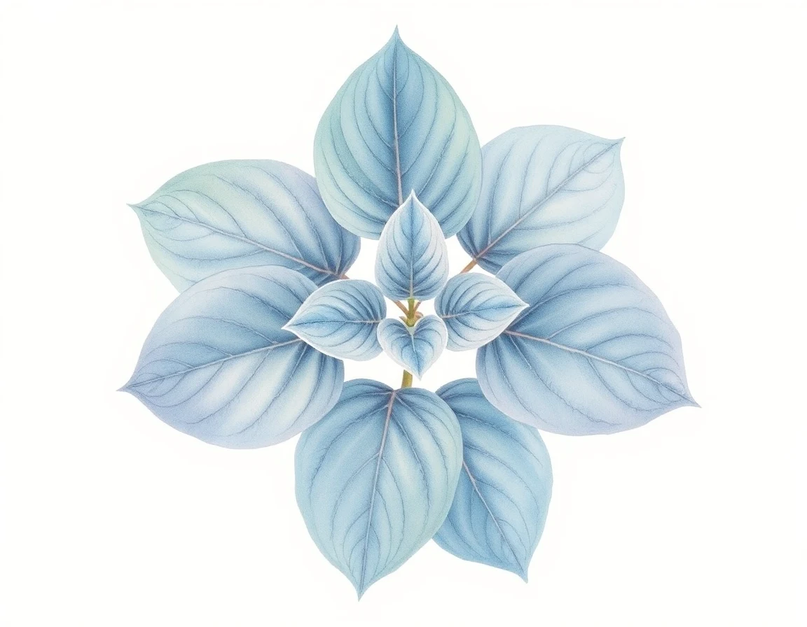 Watercolor illustration of Hosta 'Lakeside Beach Bum'