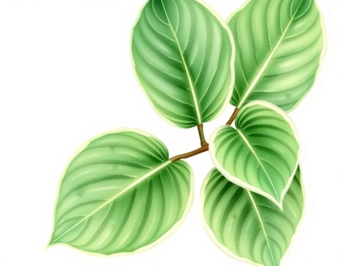 Watercolor illustration of Hosta 'Lakeside Paddywack'