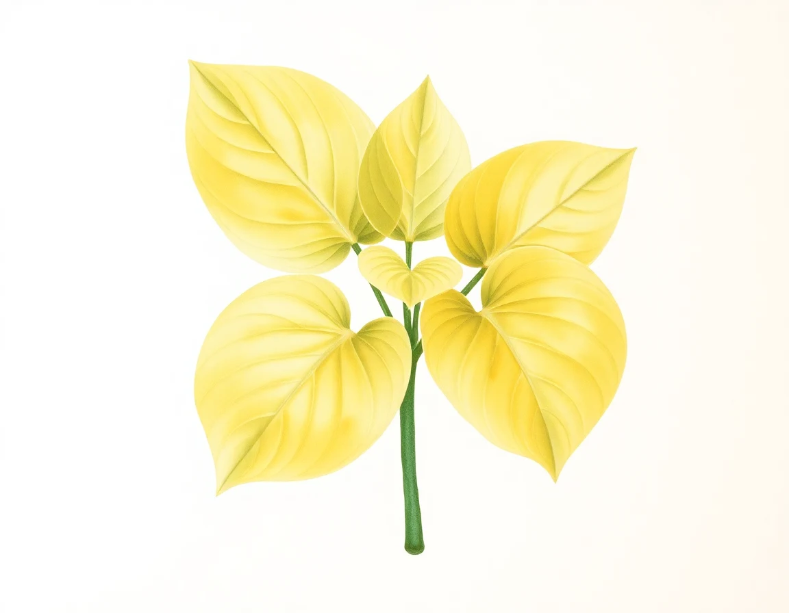Watercolor illustration of Hosta 'Lakeside Peppermint Sticks'