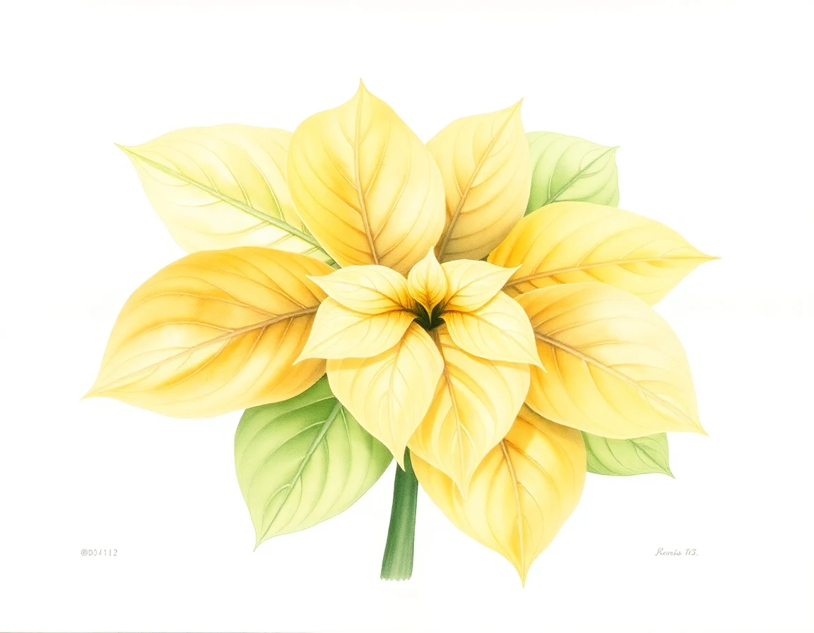 Watercolor illustration of Hosta 'Lakeside Sassy Sally'