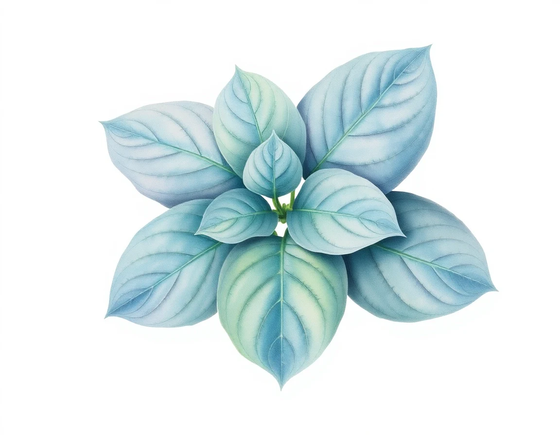 Watercolor illustration of Hosta 'Laugh Out Loud'