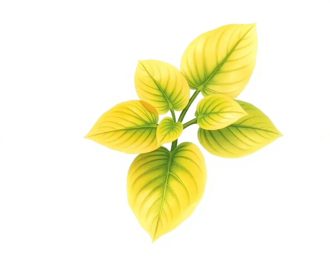 Watercolor illustration of Hosta 'Lemon Zest'