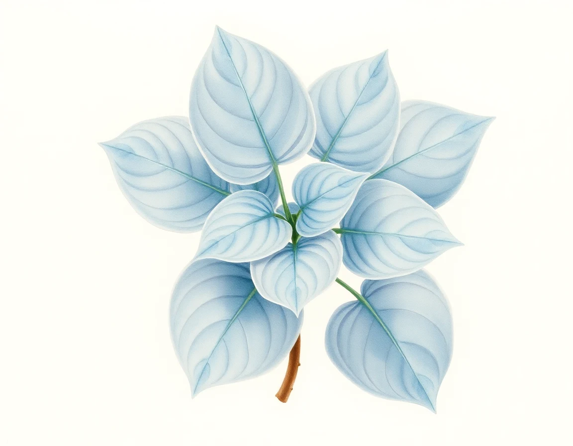 Watercolor illustration of Hosta 'Lightning Flash'