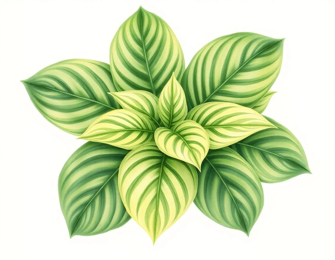 Watercolor illustration of Hosta 'Lilac Giant'