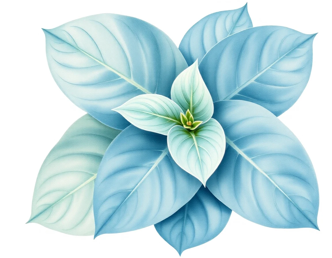 Watercolor illustration of Hosta 'Lime Regal'