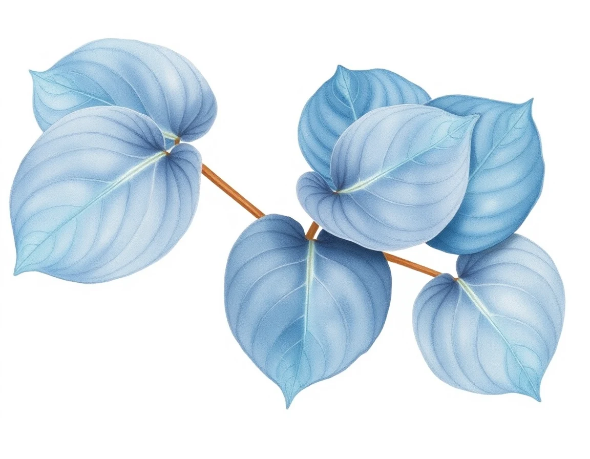 Watercolor illustration of Hosta 'Lime Shag'