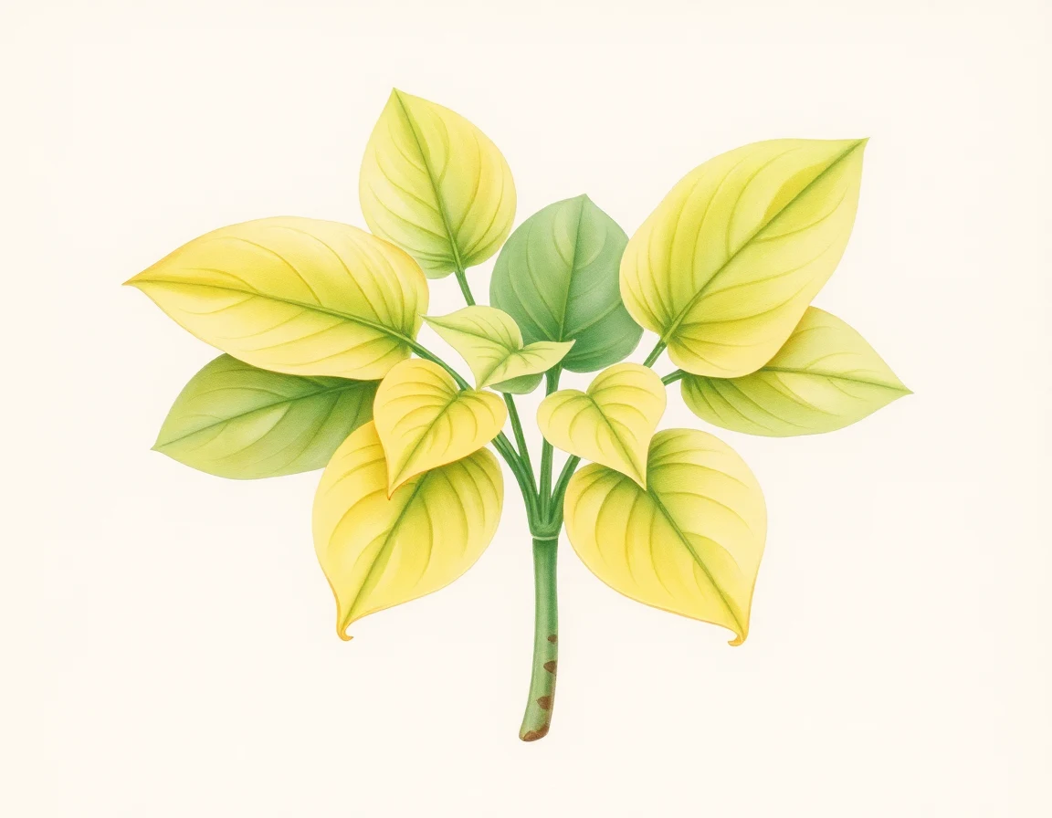 Watercolor illustration of Hosta 'Little Razor'
