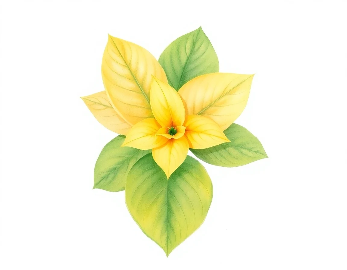 Watercolor illustration of Hosta 'Little Sister'