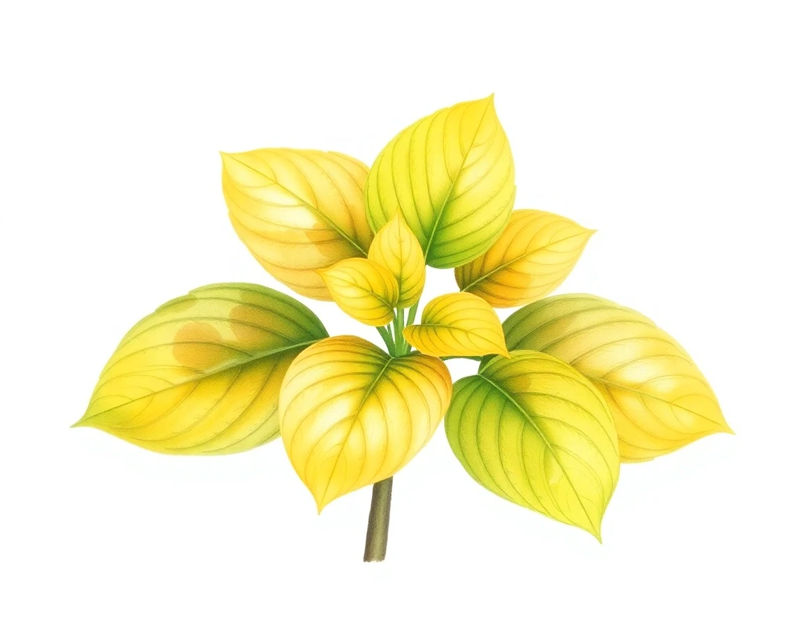 Watercolor illustration of Hosta 'Love Poem'