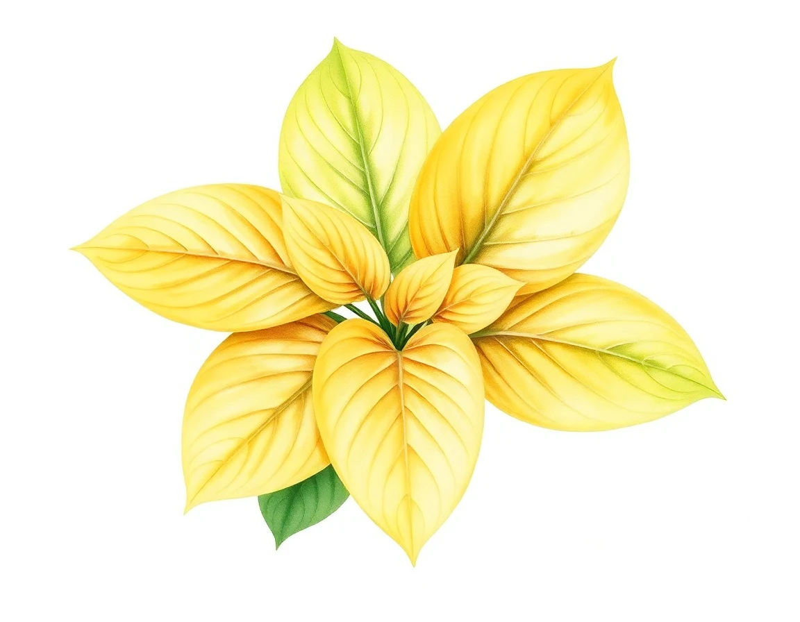Watercolor illustration of Hosta 'Lucy Vitols'