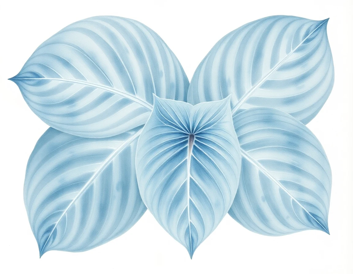 Watercolor illustration of Hosta 'Magic Mountain'