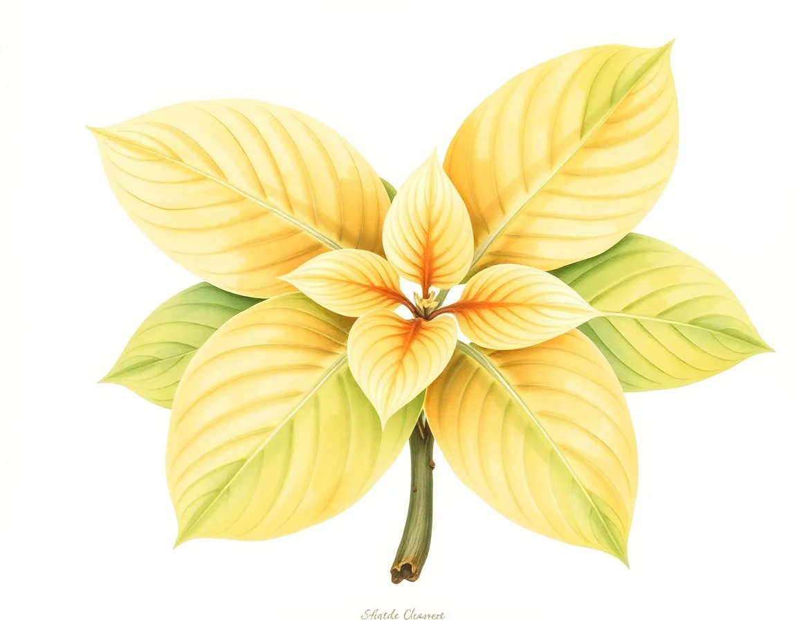 Watercolor illustration of Hosta 'Majesty'