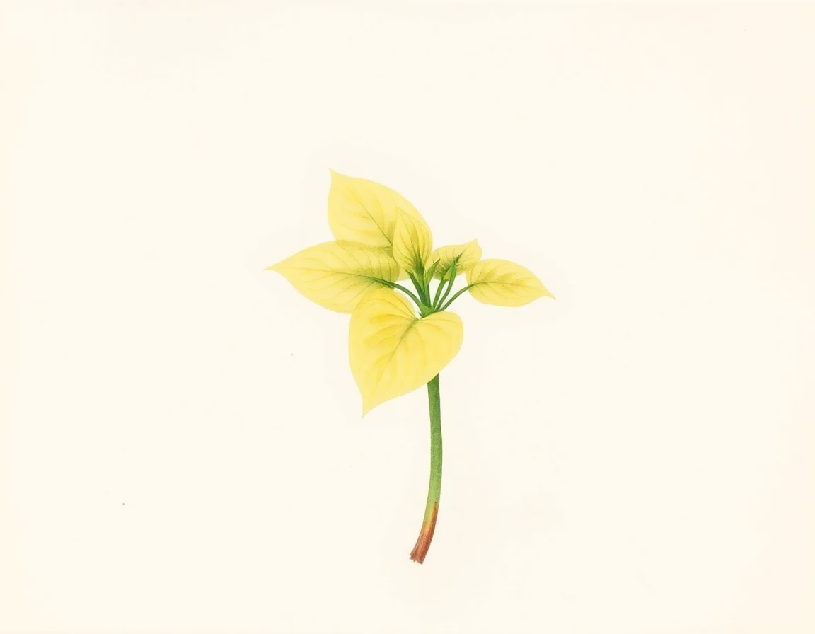 Watercolor illustration of Hosta 'Maui Buttercups'