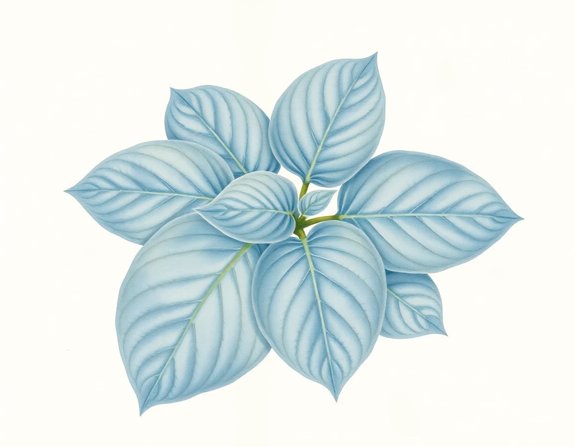 Watercolor illustration of Hosta 'Mesa Verde'