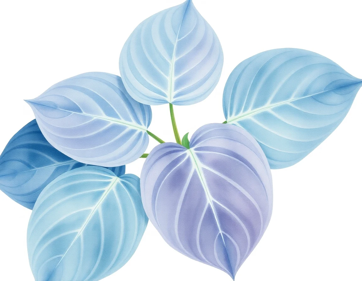 Watercolor illustration of Hosta 'Millard Fillmore'