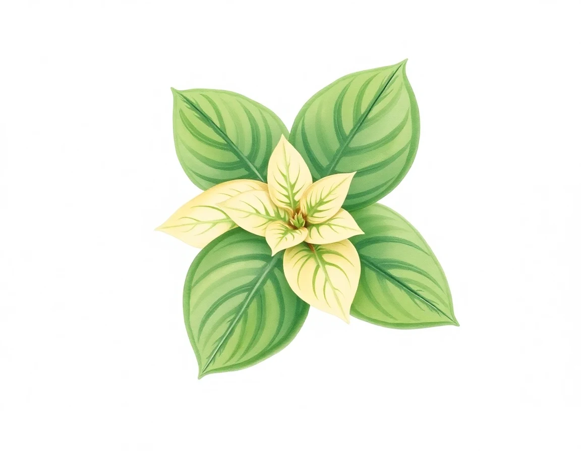 Watercolor illustration of Hosta 'Mirth'