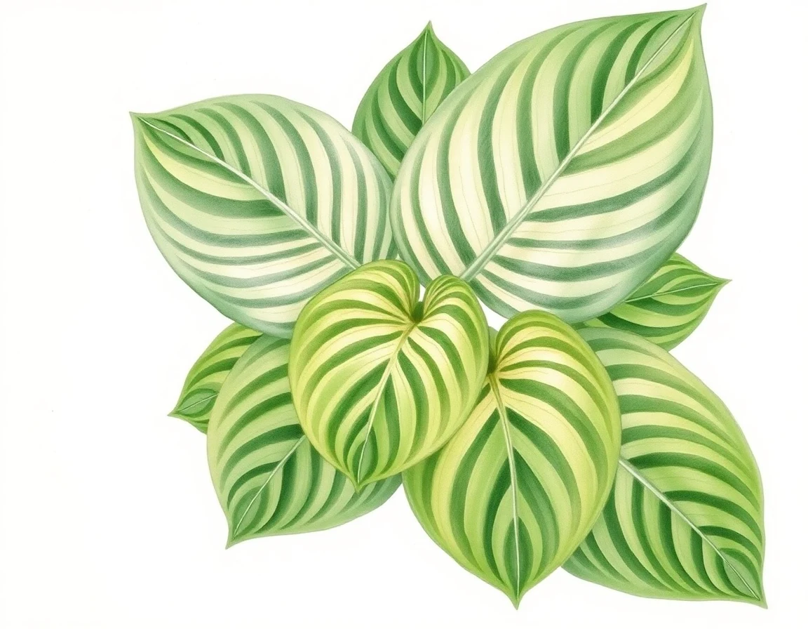 Watercolor illustration of Hosta 'Monument Circle'