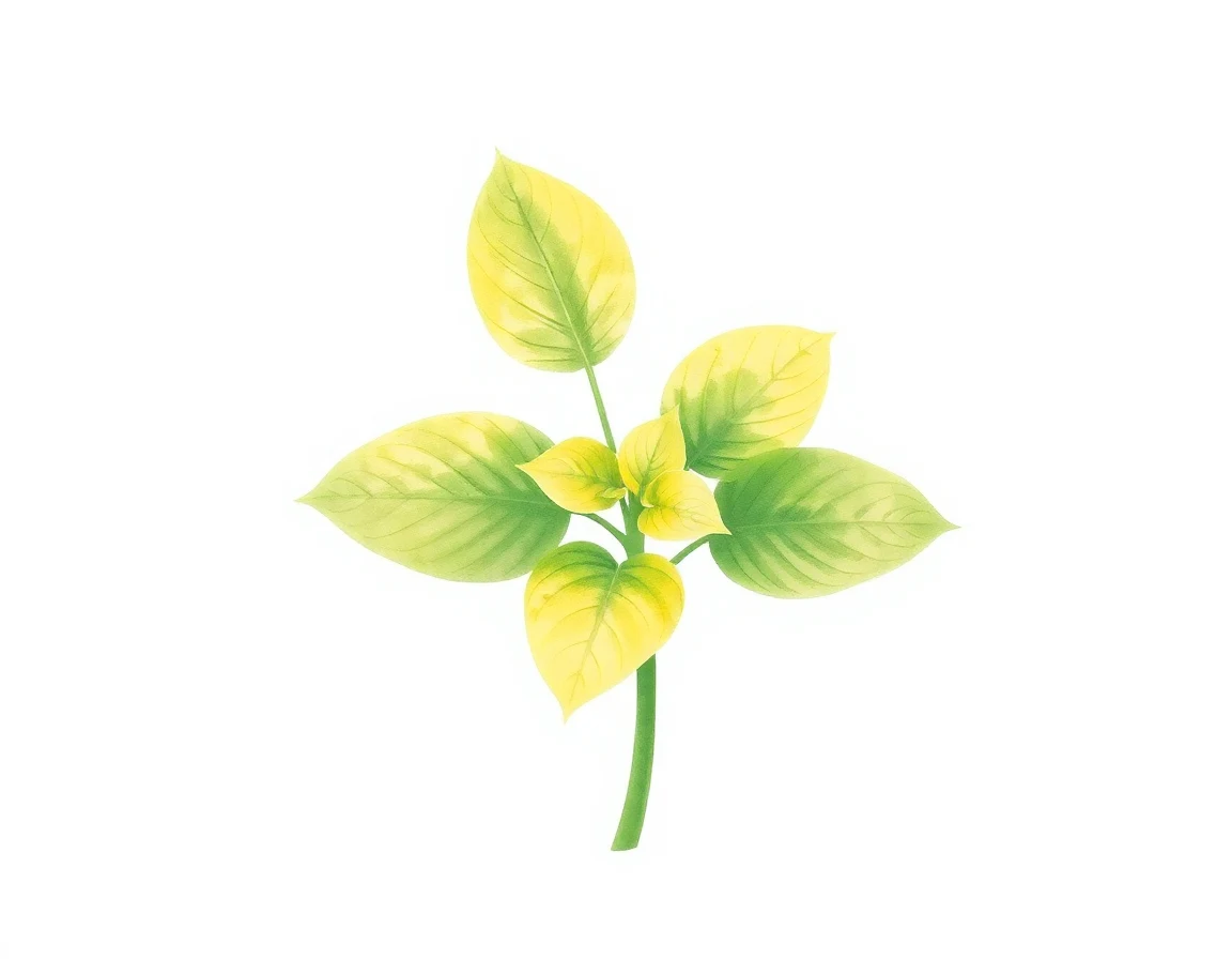 Watercolor illustration of Hosta 'Moolah'