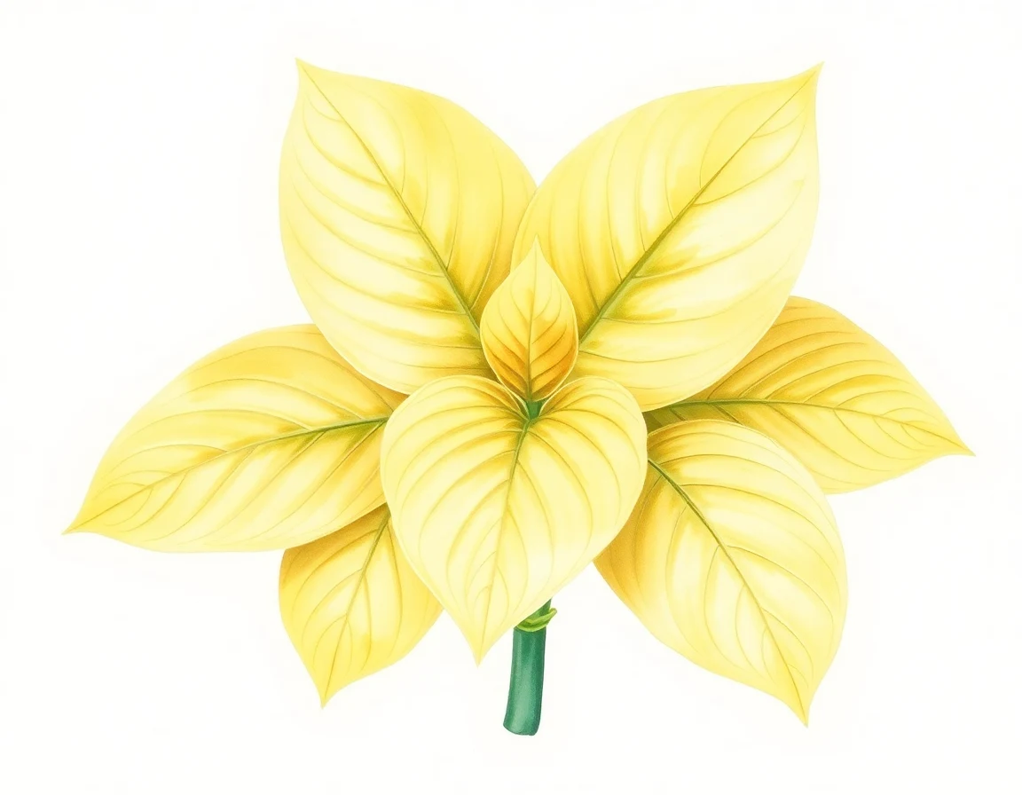 Watercolor illustration of Hosta 'Moonshine'