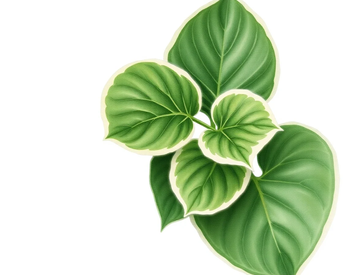 Watercolor illustration of Hosta 'My Claire'