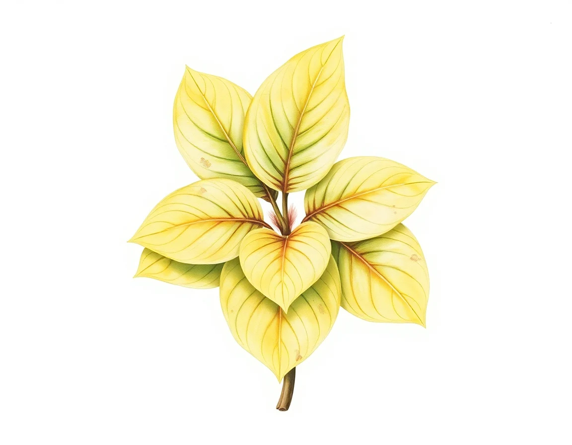 Watercolor illustration of Hosta 'My Fair Katie'