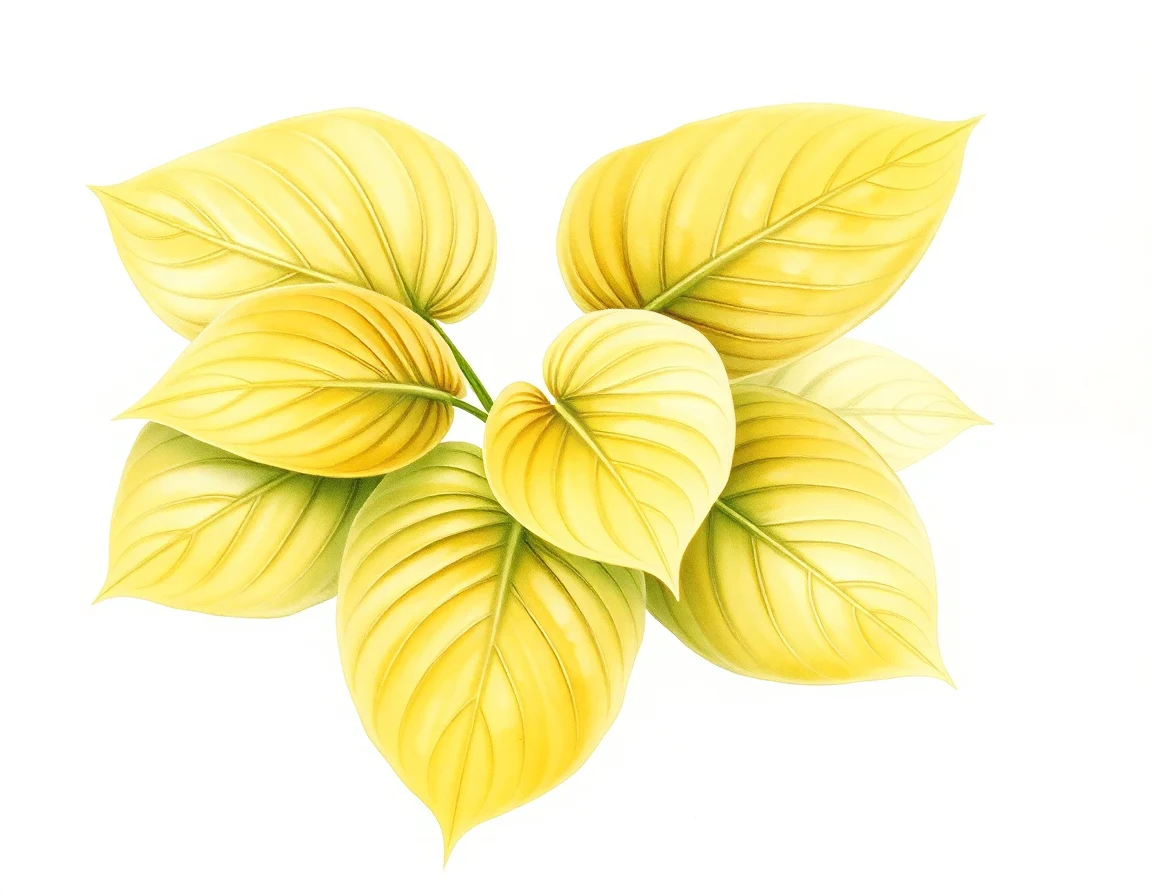 Watercolor illustration of Hosta 'My Fine Feathered Friend'