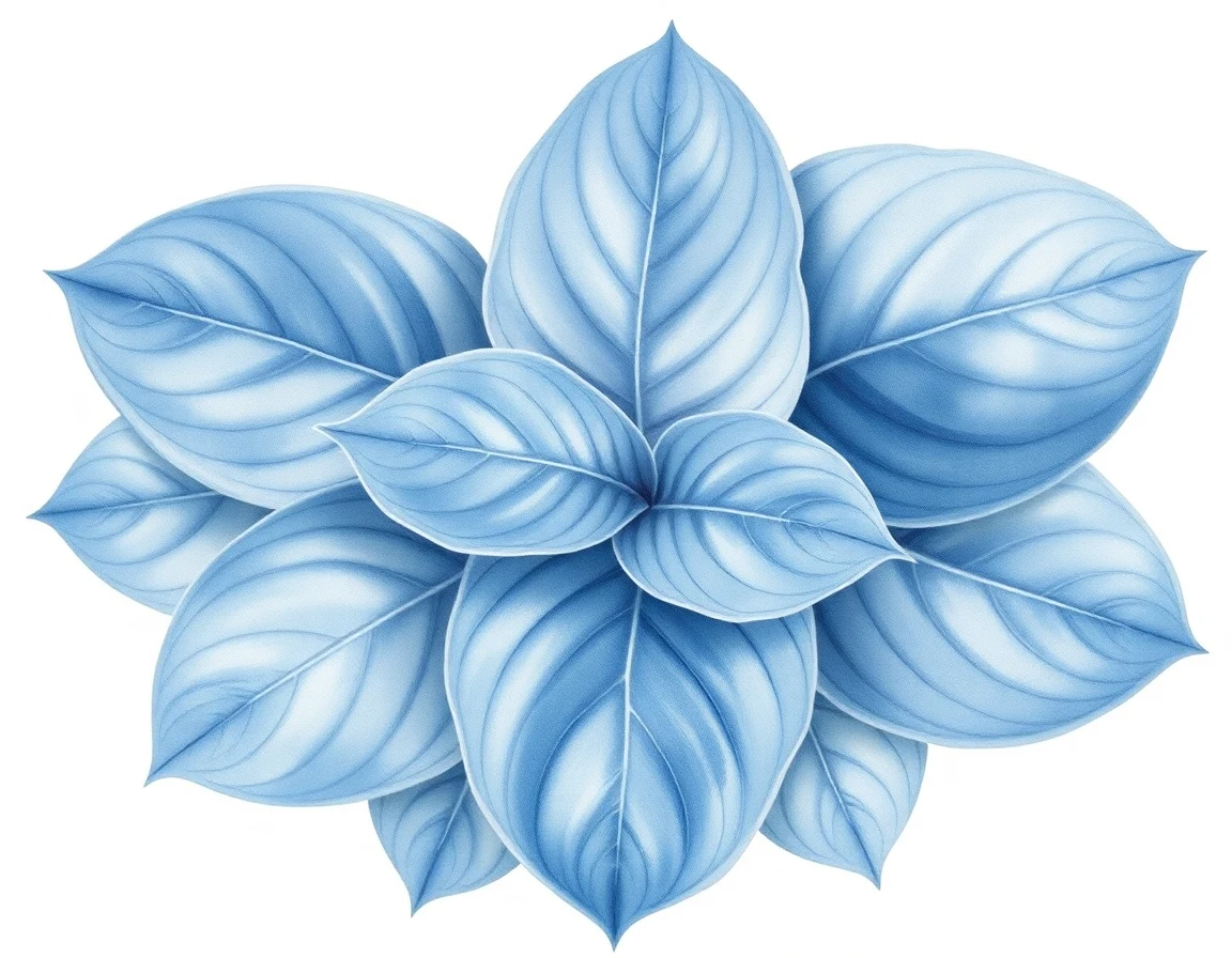 Watercolor illustration of Hosta 'Nate the Great'