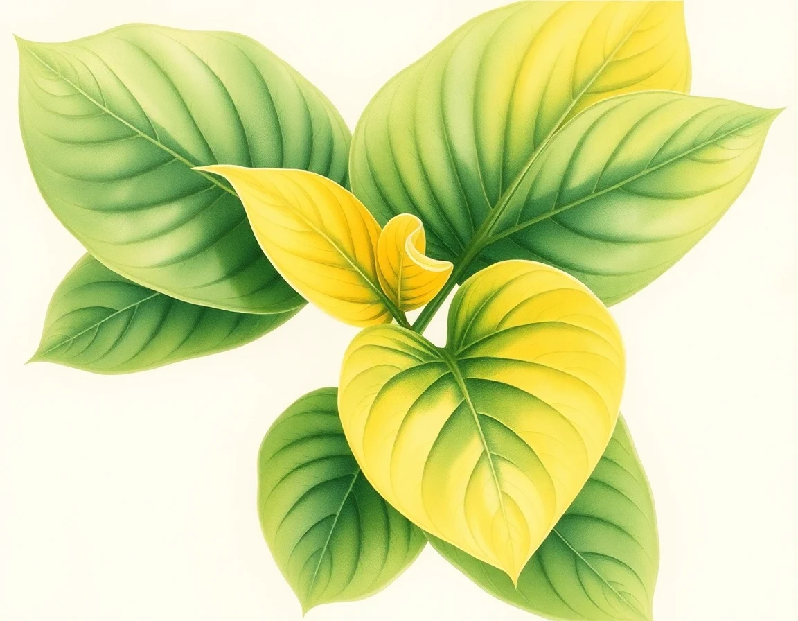 Watercolor illustration of Hosta 'Niagara on the Lake'