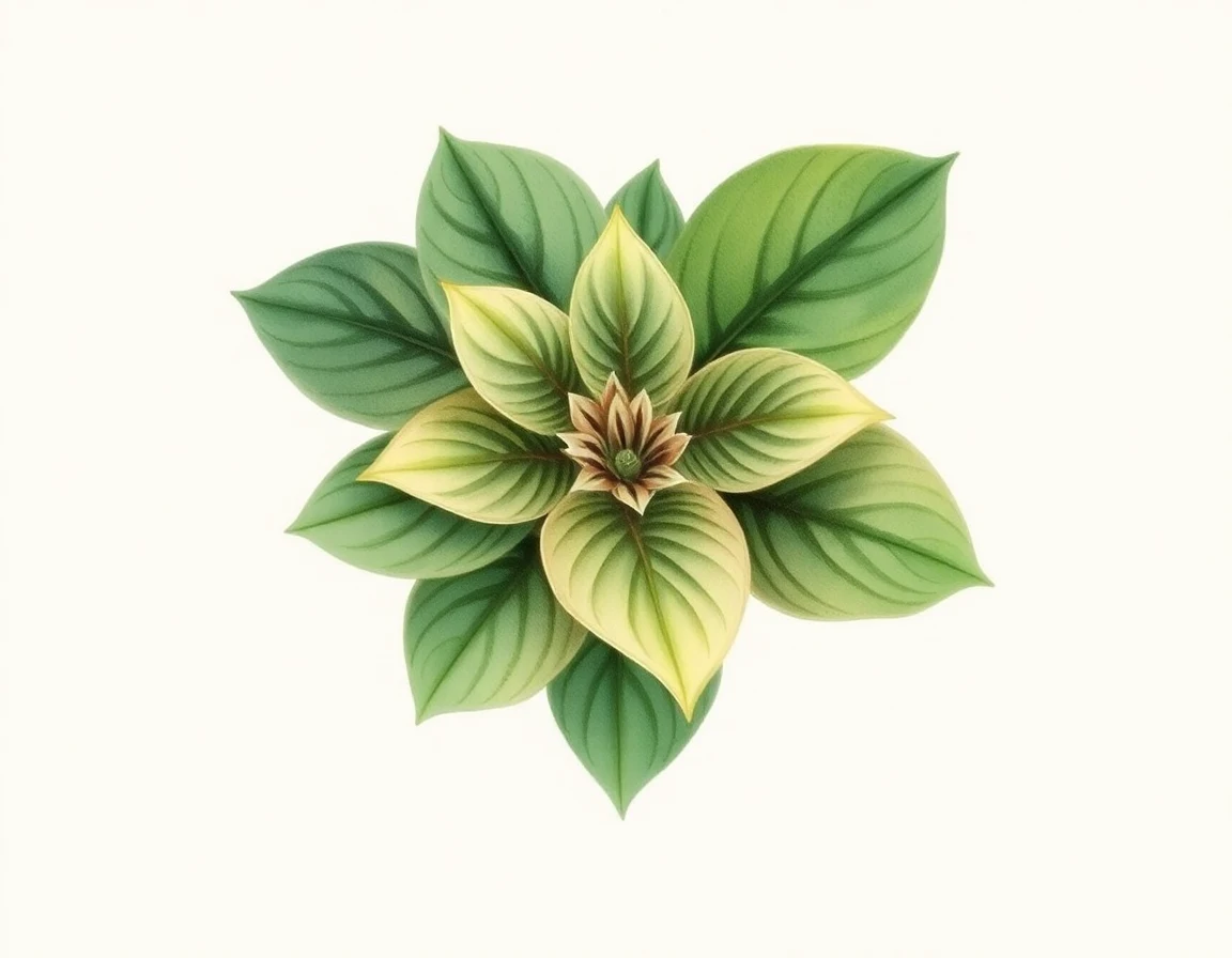 Watercolor illustration of Hosta 'Nippers'